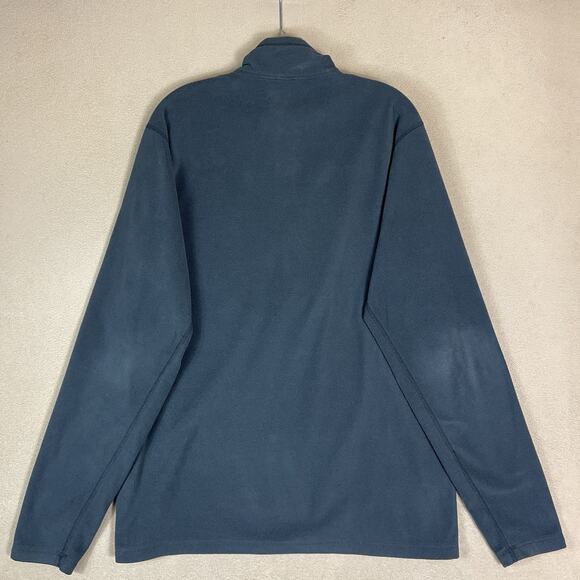 Eddie Bauer First Ascent Pullover Mens TL Blue 1/4 Zip Fleece Mock Neck - Picture 11 of 12